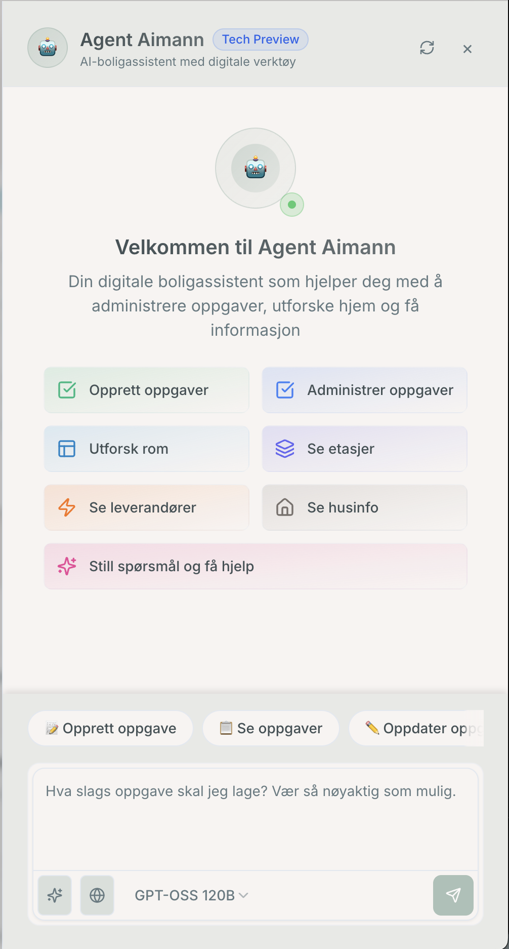 Agent Aimann - AI-assistent for boligforvaltning